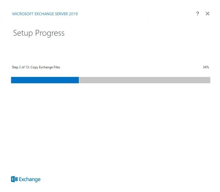 exchange 2019 setup progress