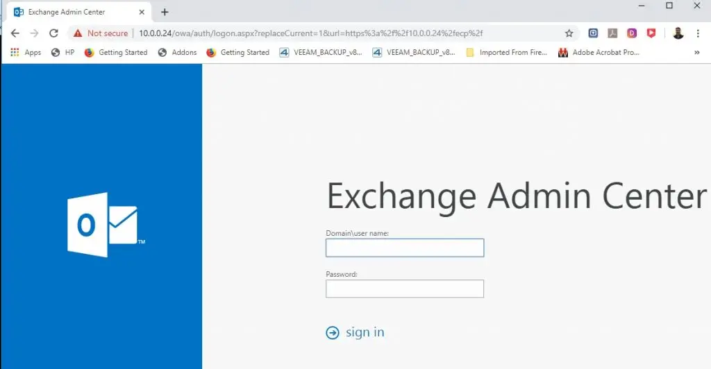 exchange admin center