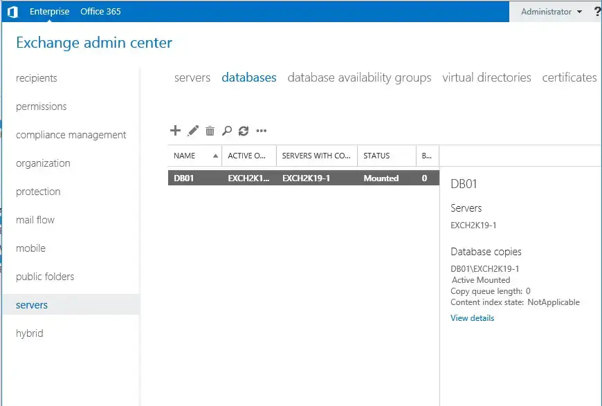 exchange admin center