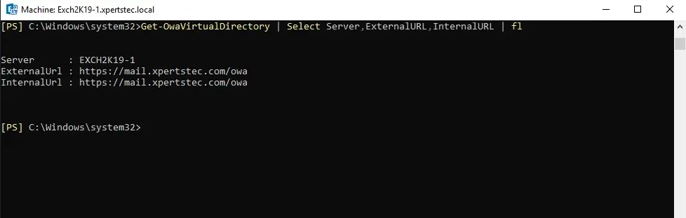 get owavirtualdirectory command