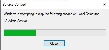 iis services restarting