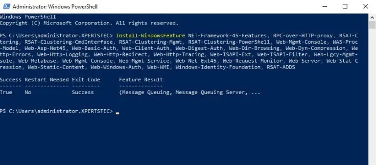 install exchange server 2019 prerequisites