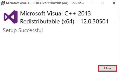 installed microsoft visual c++