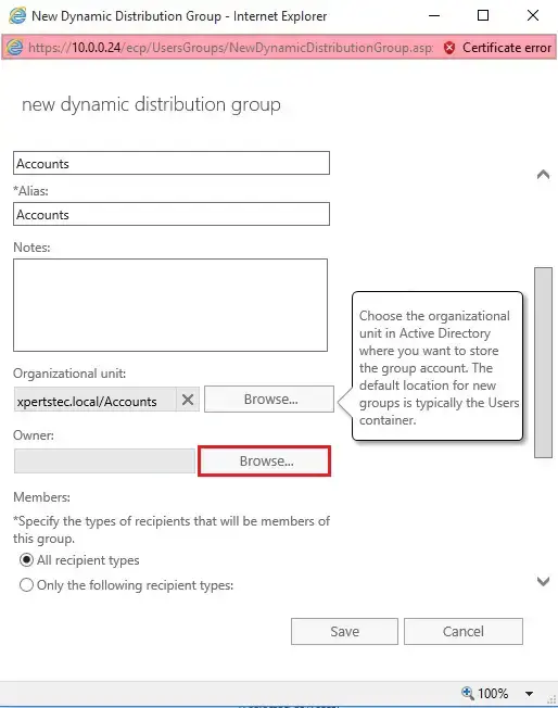 new dynamic distribution group