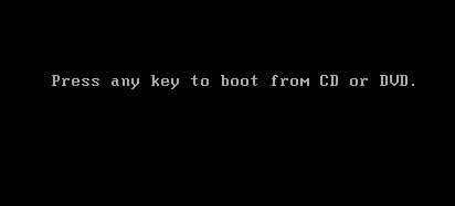 press any key to boot from cd or dvd