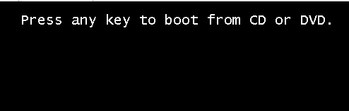 press any key to boot cd or dvd