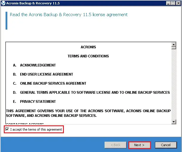 Install Acronis Backup 11.5, How to install Acronis Backup &#038; Recovery 11.5