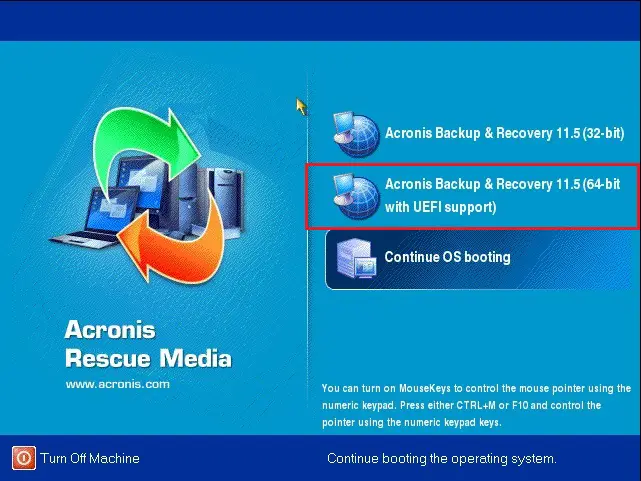 acronis rescue media 11.5