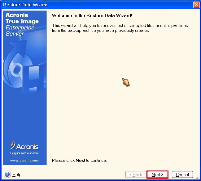 acronis home backup archive file is corrupted wi 7