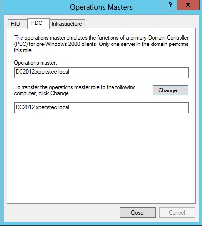 active directory 2012 operational masters pdc