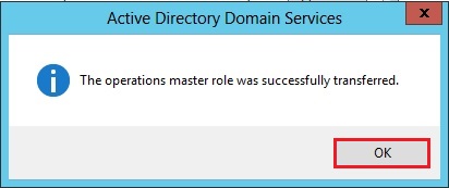 active directory 2012 operations masters role transferred