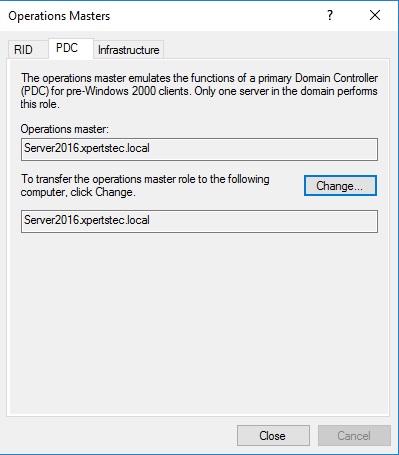 active directory 2016 operational master