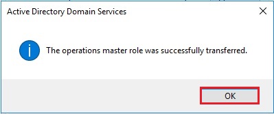 active directory server 2016 operations master transferred role
