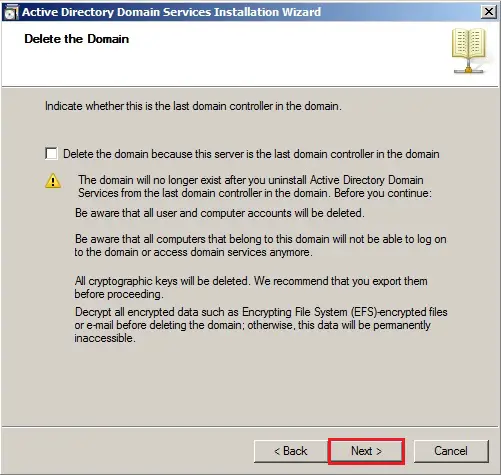 active directory installation wizard