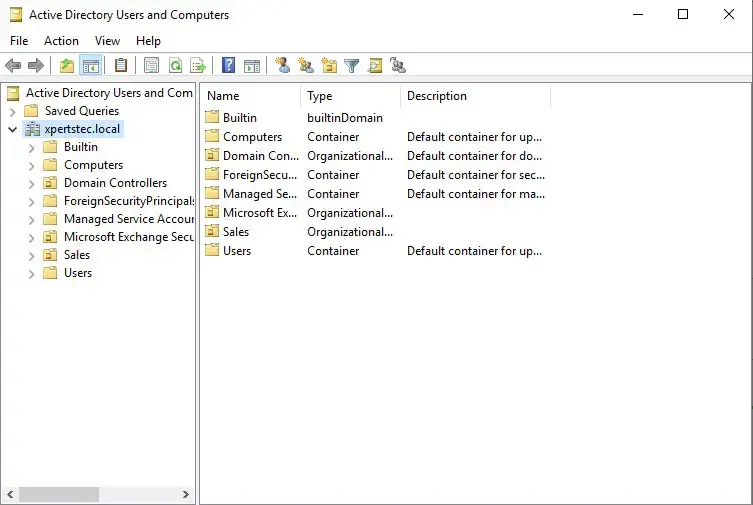 active directory users and computers