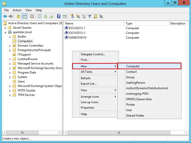 active directory users and computers