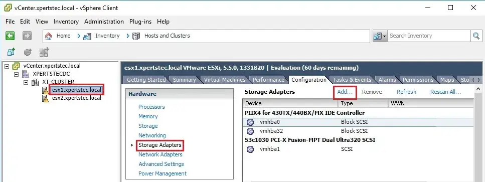 add iscsi storage adapter