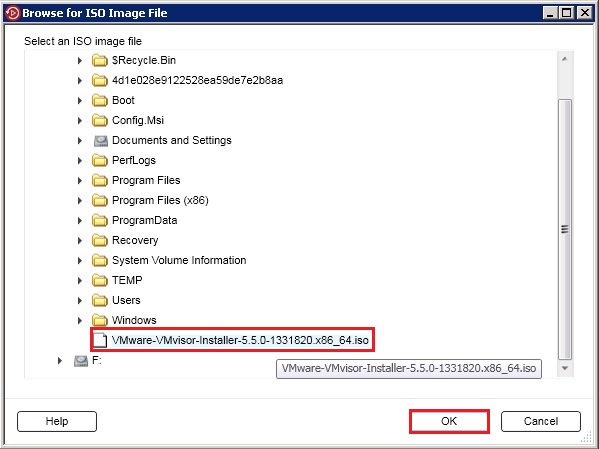 backup exec browse iso image