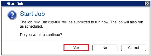backup exec run now message