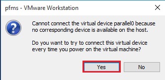 cannot connect the virtual device 