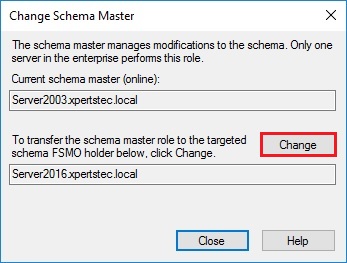 change directory change schema 