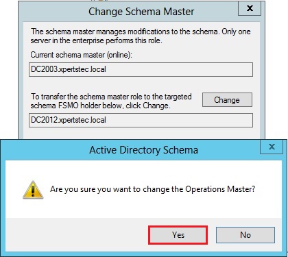 change directory change scheme master