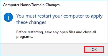 change hostname server 2016