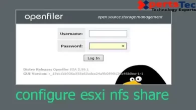 configure nfs share in openfiler