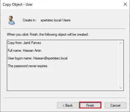 copy object user