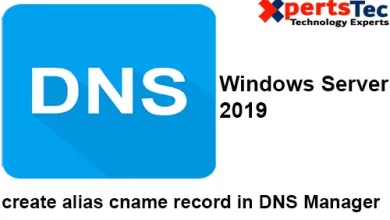 create alias cname ecord in dns manager