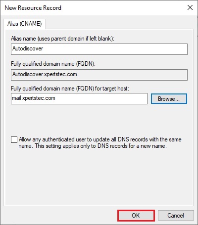 create alias cname record dns