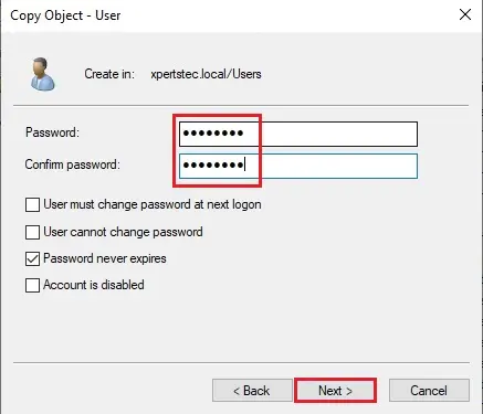 create user active directory