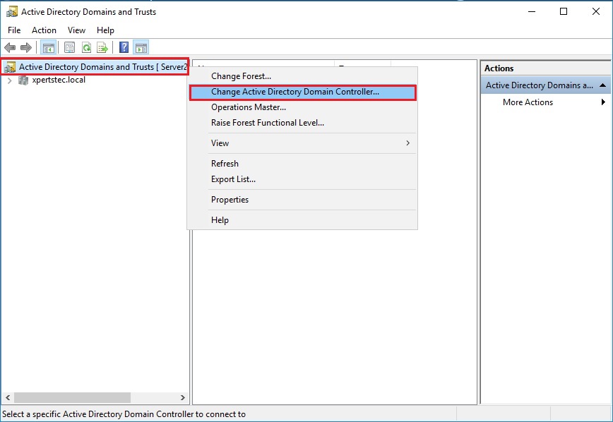 domains and trusts operation master server 2016