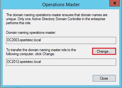 domain naming operation master