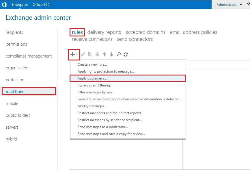 Email Disclaimer Exchange 2019, How to Configure Email Disclaimer in Exchange Server 2019.