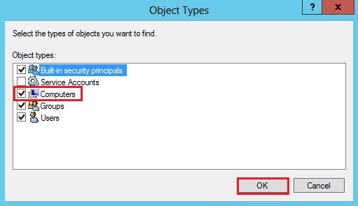 enter the object name type