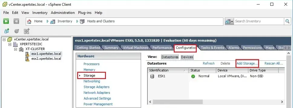 esxi as iscsi storage