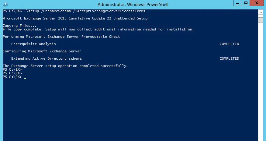 prepare schema powershell