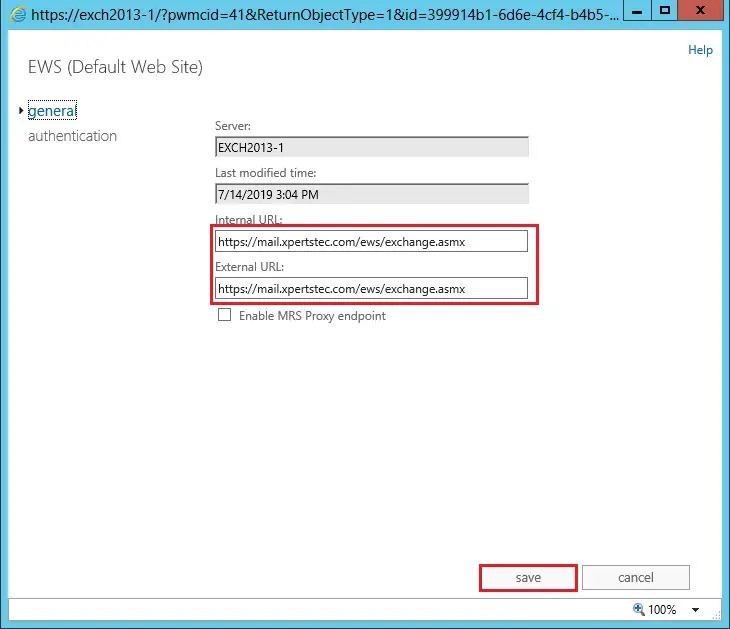 exchange 2013 virtual directory ews