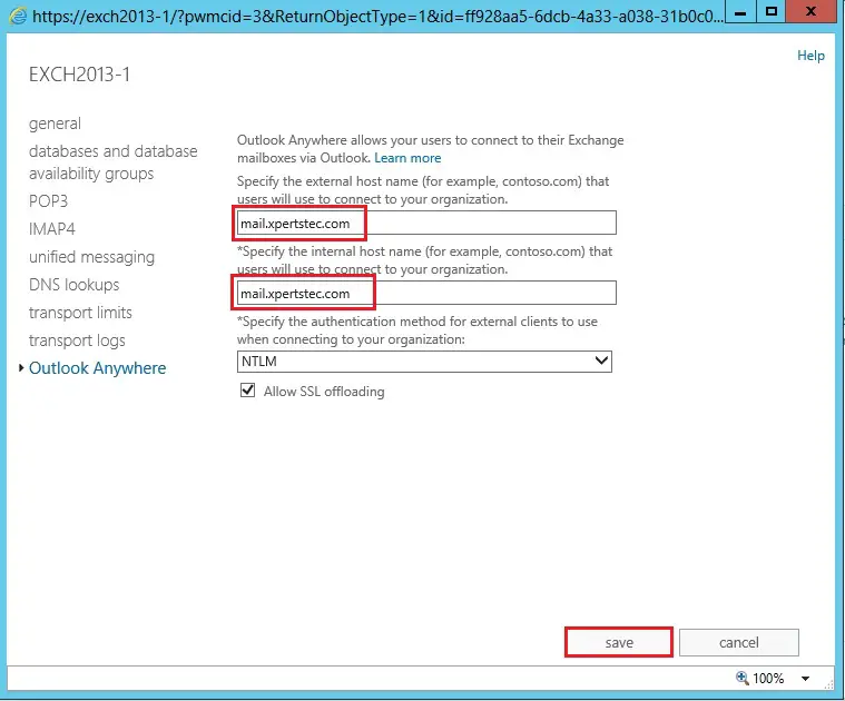 exchange 2013 outlook anywhere