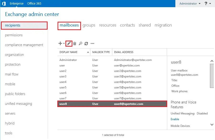 exchange admin center 2013