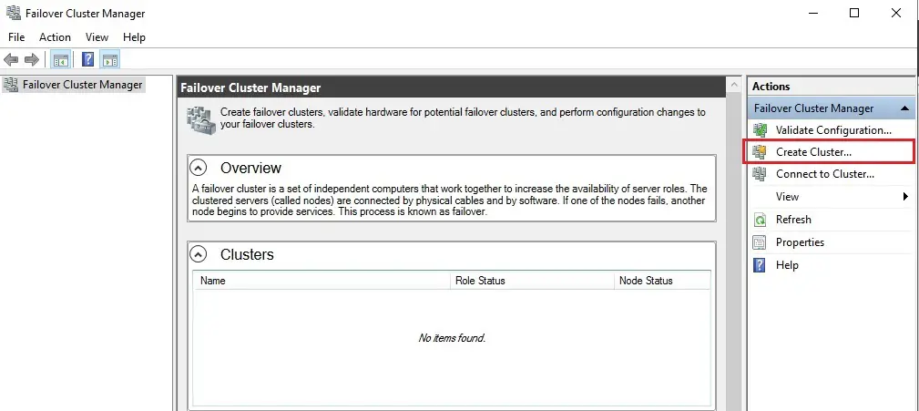 failover cluster manager 2022