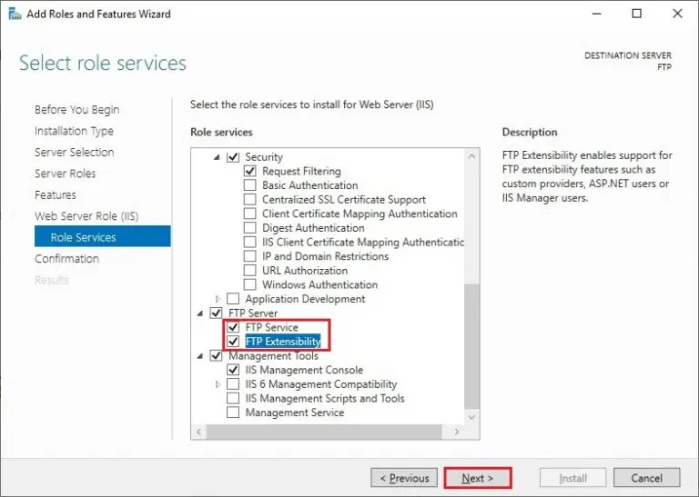 ftp server and ftp extensibility