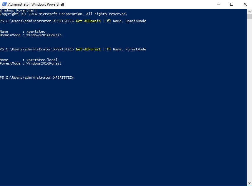 get ad domain ad forest powershell command