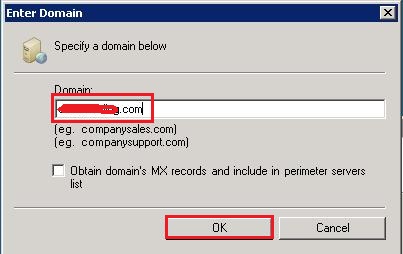 gfi mailessentials enter domain