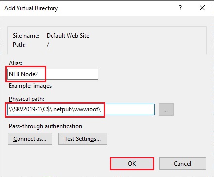 iis manager add virtual directory