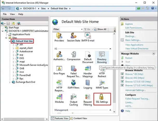 iis manager ssl