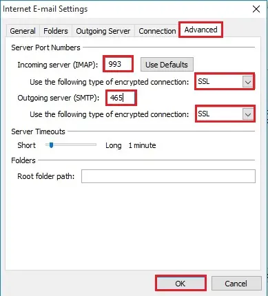 incoming server imap 993