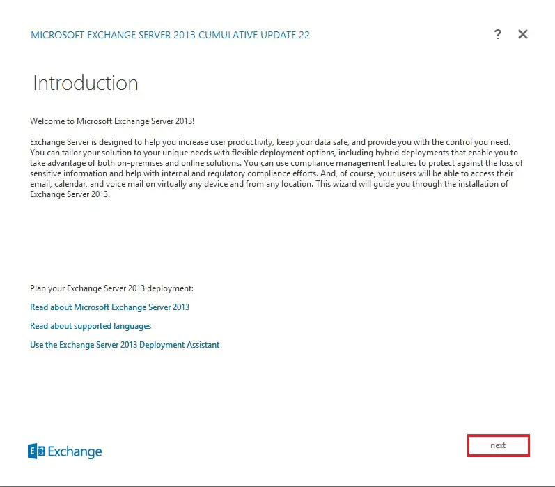 install exchange 2013 introduction