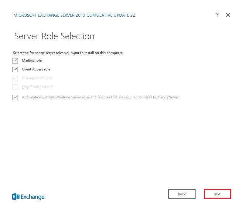 install exchange 2013 mailbox role